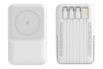 15W Magsafe Powerbank - 10.000 mAh, Dahili Kablolu ve Stand Özellikli