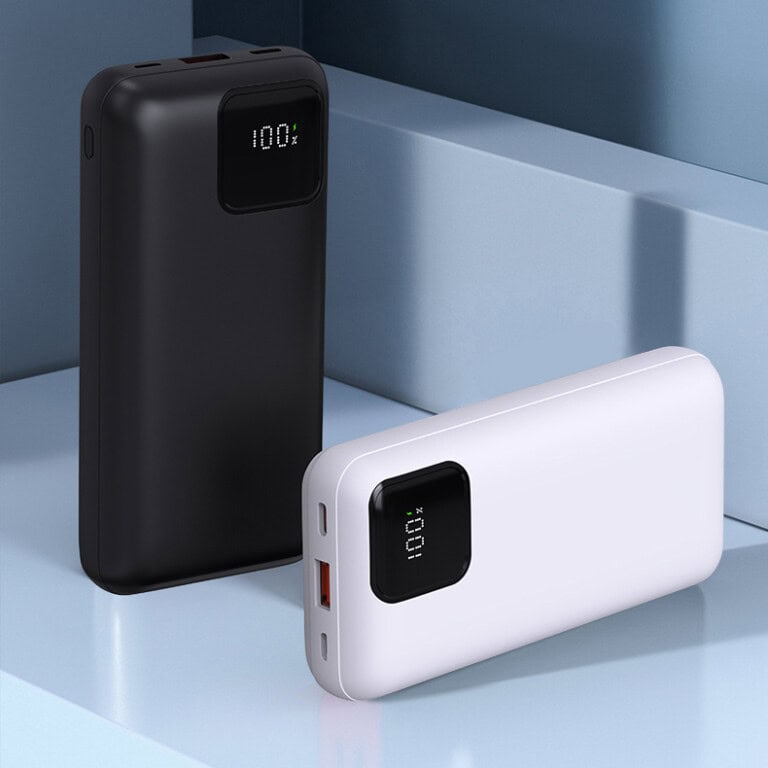10.000 mAh Type-C & Lightning Dahili Kablolu Powerbank