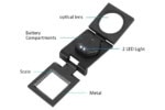 Led Işıklı Katlanır Metal Lup Büyüteç