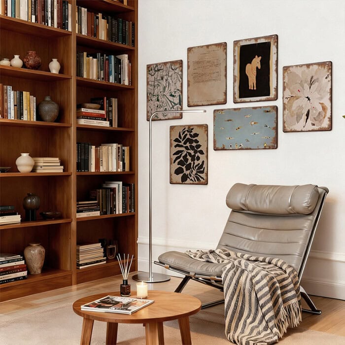 Retro Metal Eskitme Duvar Tablosu