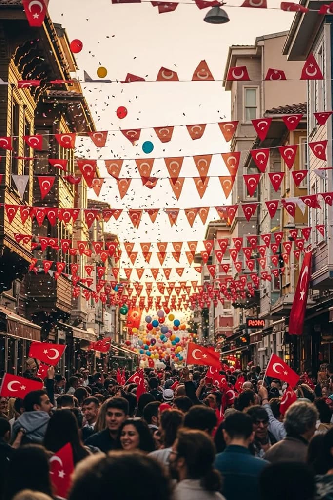 İpe Dizili Süsleme Bayrak